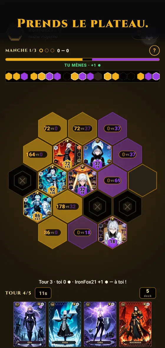 L’application mobile Hive TCG.